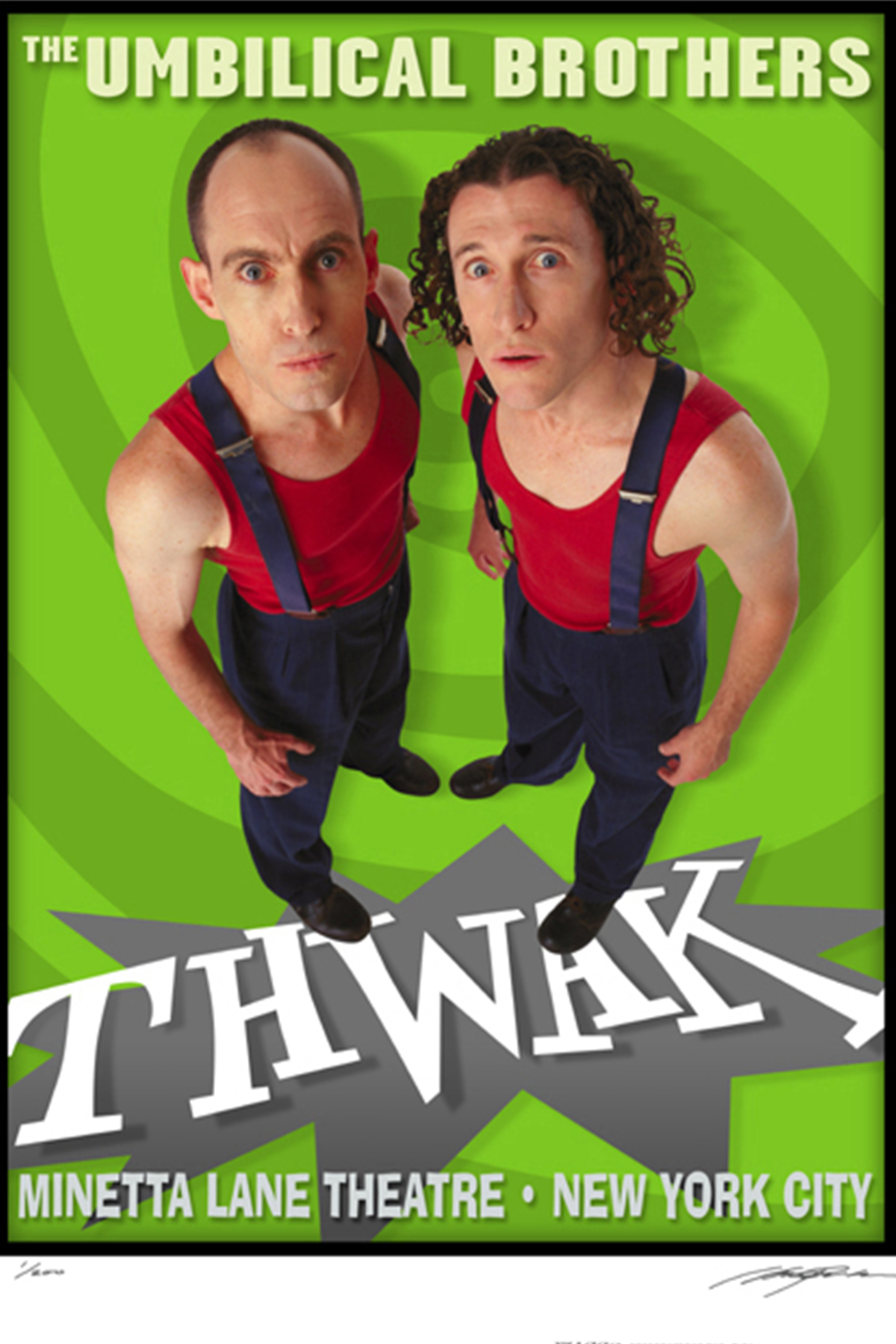 Umbilical Brothers THWACK Show Poster